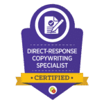 About Us 2 Direct Response Copywriting Specialist Badge